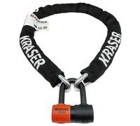 KRASER KR50150 High Security Anti Theft Chain Lock for Motorcycles + Mini U Disc Lock ø13.5/0.53in, SRA Approved, Fully Tested Versatile for Motorcycles, Scooters, Parking Anchor 150cm/4,9ft Long