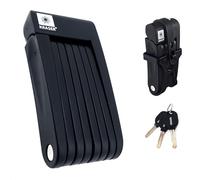 KRASER KR7022B Folding Bicycle Lock, Stainless Steel 360º Articulations, Transport Support, Secure Compact Foldylock Anti-Theft Portable Bike Chain Foldable 3.2ft Universal Bike Electric Scooter Ebike