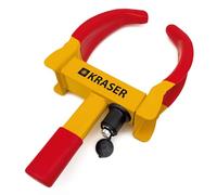 KRASER WA820 Heavy Duty Wheel Clamp Lock, N1 Germany, Adjustable 4-10 in, Anti-Drill Ball Lock, More Visible, Universal Wheel Car Boot Anti Theft Lock Device for Vehicle Truck, Van, Golf Cart, Camper