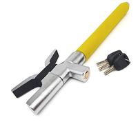 KRASER WA839Y Steering Wheel Lock High Security Bar, More Visible, Deterrent, Adjustable Double Hook Locking, Emergency Hammer, Universal Anti Theft Lock for Car, Truck, Van, Camper, Golf Cart