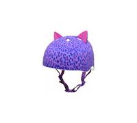 Krash Girls Bike Helmet, Purple Leopard Kitty