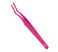 KRASH KOSMETICS Tools - The LASH Picker - Metallic Tweezers for False Eyelashes - Pink Precision Tweezers - Makeup Tool - Curved Tip - Easy Application