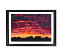 Krasnodar Skyline in Russia Painting Framed Print | A2 Black Framed Wall Art | Ready to Hang | Modern Cityscape Picture | Living Room Bedroom Lounge Office