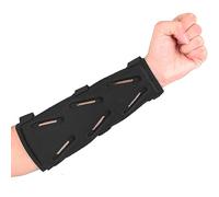 KRATARC Archery Arm Guard Adjustable 3-Strap Accessory Lightweight Hunting Target Practive Adult Unisex (Black, Length 9'')