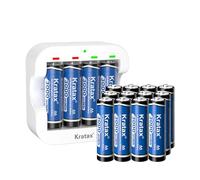 Kratax AA Rechargeable Lithium 1.5V Batteries 16Pack with Fast Charger - 3000mWh High Capacity Constant Output Rechargeable AA Battery,1600 Cycles Long-Lasting Li-ion Double aa Size,Max 3.8A Discharge