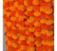 Krati Exports - 5 Feet Marigold Garland (Light Yellow & Dark Yellow)