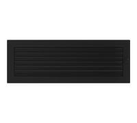 kratki 49CX Ventilation, Fireplace Grille, Black, 17 x 49 cm