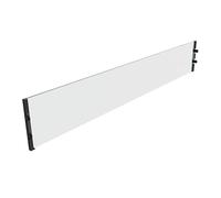 KRATKI Glazing Compatible with Golf Flat Fireplace 4 mm Thick Glass Pane and Base from Black Powder Coated Steel for Safety of Children and Pets