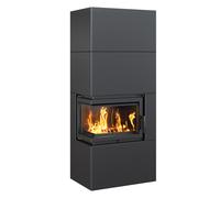 Kratki Simple 8kW Architectural Freestanding Log Burner Suite | Modern Fireplace