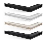 Kratki Vent Cover LUFT corner right 54,7x76,6x9 black Slim