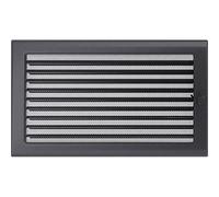 KRATKI Ventilation Grille 22 cm x 37 cm Graphite with Blinds