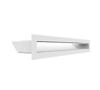 KRATKI Ventilation Grille Air | Hot Air Grille 6 x 40 cm | White | Exhaust Grille for Fireplace Ventilation | Air Inlet at an Angle of 45 Degrees | Overheat Resistant | Ideal for Modern Interiors