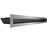 KRATKI ventilation grille AIR | Warm air grille 6 x 60 cm | Ground | Exhaust grille for chimney ventilation | Air intake at a 45 degree angle | overheating resistant | Ideal for modern interiors