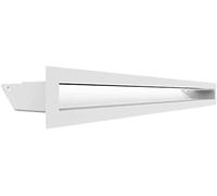 KRATKI ventilation grille AIR | Warm air grille 6 x 60 cm | White | Exhaust grille for chimney ventilation | Air intake at a 45 degree angle | overheating resistant | Ideal for modern interiors