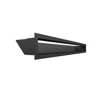 KRATKI Ventilation Grille AIR | Warm air Grille 9 x 80 cm | Black | Exhaust Grille for Chimney Ventilation | Air Intake at a 45 Degree Angle | overheating Resistant | Ideal for Modern interiors