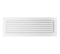 Kratki Ventilation Grille Fireplace Grille 17 cm x 49 cm White with Blinds