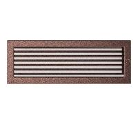 KRATKI ventilation grille fireplace grille 17cm x 49cm copper with blinds
