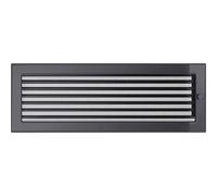 KRATKI Ventilation Grille Fireplace Grille 17cm x 49cm Graphite with Blinds