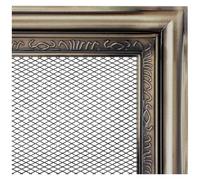 Kratki Ventilation Grille for Fireplaces Powder-Coated Stainless Steel Lightweight 20 x 20 x 4.5 cm Gold Rustic
