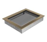 Kratki Ventilation Grille for Fireplaces Powder-Coated Stainless Steel Lightweight 20 x 27.5 x 4.5 cm Galvanised Gold