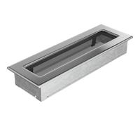 Kratki Ventilation Grille for Fireplaces Powder-Coated Stainless Steel Lightweight 28.7 x 8.6 x 4.5 cm Nickel Plated