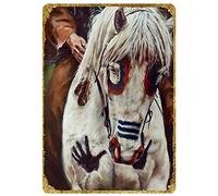 KRATOZ Wall Poster Sign Retro Vintage Murals New Metal Tin Sign American Indian War Horse Outdoor Street & Home Bar Club Kitchen Restaurant Wall Art Decor Plaque Signs 12X8Inch