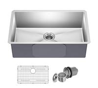 KRAUS 30 Inch 16 Gauge Undermount Single Bowl Stainless Steel Sink, KHU100-30