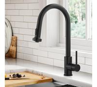 KRAUS Bolden KPF-1616MB Single Handle Kitchen Faucet, 2 Functions, Extendable, Matte Black
