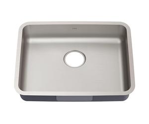 KRAUS Dex 25-inch Undermount 16 Gauge Stainless Steel Single Bowl ADA Kitchen Sink, KA1AS25B