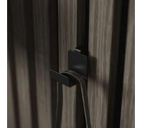 Kraus Easy Living - Acoustic Wall Panel Accessory - Matt Black Metal Hooks X 2 - (L) 2Cm X (D) 4Cm X (H) 2.5Cm