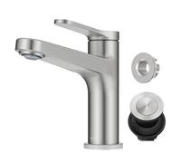 Kraus Indy Single Handle One Hole Bathroom Sink Faucet in Spot-Free Brushed Nickel, KBF-1411SFBN