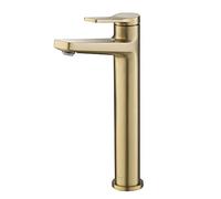 KRAUS Indy Single Handle Vessel Bathroom Faucet in Brushed Gold, KVF-1400BG