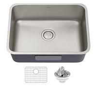 Kraus KA1US25B Dex 25-inch Undermount 16 Gauge Antibacterial Stainless Steel Single Bowl Kitchen Sink