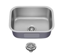 Kraus KBU12 23 inch Undermount Single Bowl 16 Gauge Stainless Steel Kitchen Sink