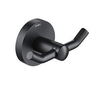 Kraus KEA-18802MB Elie Bathroom Towel, 3 5/8 Inch, Matte Black, Double Robe Hook