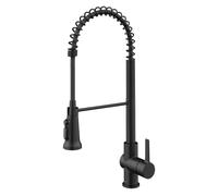 Kraus KFF-1691MB Britt 2-in-1 Commercial Style Pull-Down Single Handle Filter Kitchen Faucet for Reverse Osmosis or Water Filtration System, 22 Inch, Matte Black