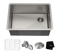 Kraus KHU111-25 Standart PRO 16 Gauge Undermount Single Bowl Stainless Steel Kitchen Sink, 25 Inch