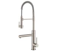Kraus KPF-1603SFS Artec Pro Spot Free Stainless Steel Finish 2-Function Commercial Style Pre-Rinse Kitchen Faucet with Pull-Down Spring Spout and Pot Filler, 24.75 Inch