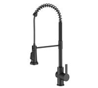 Kraus KPF-1691MB Britt Commercial Style Pull-Down Single Handle Kitchen Faucet, Matte Black