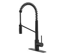 Kraus KPF-2631MB Oletto Commercial Style Pull-Down Single Handle Kitchen Faucet with QuickDock Top Mount Installation Assembly, Matte Black