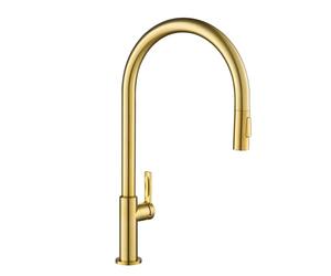 Kraus KPF-2821BB Oletto High-Arc Single Handle Pull-Down Kitchen Faucet, 21 Inch, Brushed Bronze