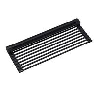 Kraus KRM-10BLACK Kore Over The Sink Multipurpose Roll-Up Dish Drying Rack, Black