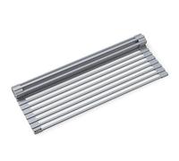Kraus KRM-10GREY Silicone-Coated Stainless Steel Over The Sink Multipurpose Roll-Up Dish Drying Rack, Gray