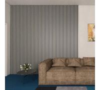 Kraus Luxury Premium - Alder Grey - Wider Slat Acoustic Wall Panel (L) 240Cm X (W) 60Cm - Single Panel