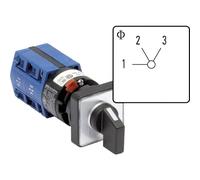 KRAUS & NAIMER CG4 A250-600 FS2 10A 2 x 60° Rotary Switch with Cushions, Grey, Black, 1 Piece