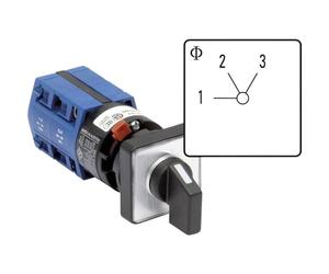 KRAUS & NAIMER CG4 A250-600 FS2 10A 2 x 60° Rotary Switch with Cushions, Grey, Black, 1 Piece