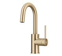 KRAUS Oletto Single Handle Kitchen Bar Faucet with QuickDock Top Mount Installation Assembly in Spot Free Antique Champagne Bronze, KPF-2600SFACB