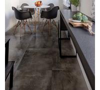 KRAUS Stanhope Natural Wood Effect Luxury Vinyl Click Tile, pack of 12covers 2.2m² in Grey KRAUS Grey