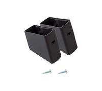 Krause Monto Black Round Foot Caps 40x20mm (PVC, PE), Set of 2 for Folding Steps & Stair Ladders