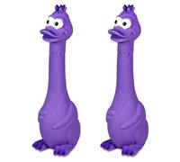 KrauzPet Squeaky Dog Toys, Interactive Latex Squeaker Duck Toy for Medium Small Dogs (Duck - 2 Pack)
